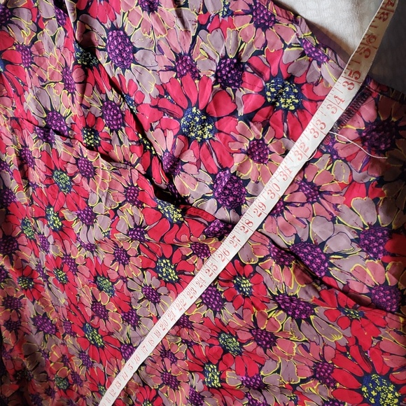 Lularoe Purple and Red Flower Print Lindsay Kimono Cardigan Size L - Picture 10 of 13